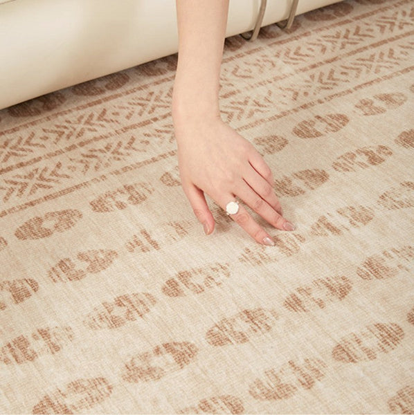 Mid Century Modern Rugs Next to Bed, Contemporary Rugs for Bedroom, Abstract Modern Carpets for Living Room, Modern Rugs for Dining Room-Grace Painting Crafts