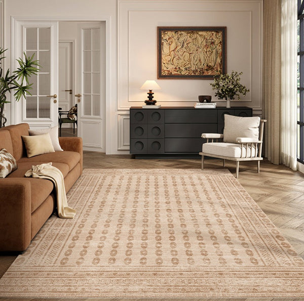 Mid Century Modern Rugs Next to Bed, Contemporary Rugs for Bedroom, Abstract Modern Carpets for Living Room, Modern Rugs for Dining Room-Grace Painting Crafts