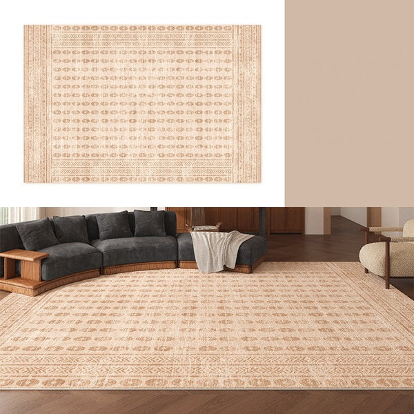 Mid Century Modern Rugs Next to Bed, Contemporary Rugs for Bedroom, Abstract Modern Carpets for Living Room, Modern Rugs for Dining Room-Grace Painting Crafts