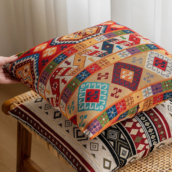Extra Large Decorative Throw Pillows, Modern Sofa Pillows for Bedroom, Geometric Pattern Chenille Throw Pillow for Couch, Bohemian Decorative Sofa Pillows-Grace Painting Crafts