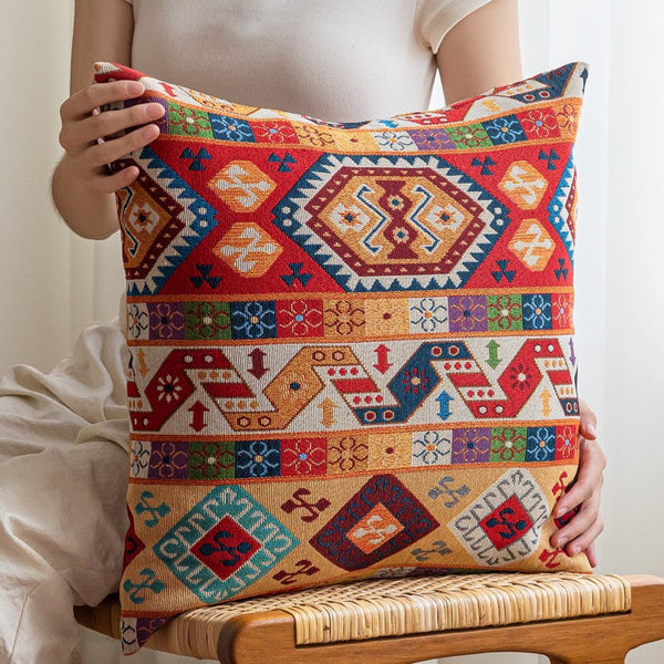 Extra Large Decorative Throw Pillows, Modern Sofa Pillows for Bedroom, Geometric Pattern Chenille Throw Pillow for Couch, Bohemian Decorative Sofa Pillows-Grace Painting Crafts