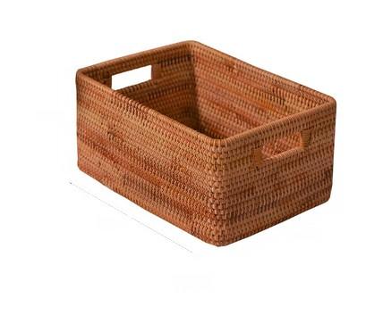 Extra Large Rectangular Storage Basket, Large Storage Baskets for Clothes, Woven Rattan Storage Basket for Shelves, Storage Baskets for Kitchen-Grace Painting Crafts