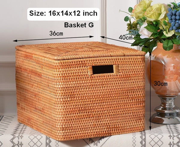 Storage Baskets for Bedroom, Extra Large Storage Basket for Clothes, Rectangular Storage Baskets, Storage Basket for Shelves-Grace Painting Crafts