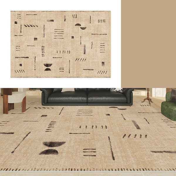 Modern Rugs under Dining Room Table, Contemporary Abstract Rugs Next to Bed, Geometric Modern Carpets for Office, Large Modern Rugs for Living Room-Grace Painting Crafts