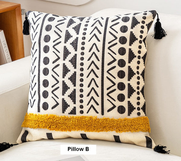 Decorative Throw Pillows for Couch, Geometric Modern Pillow Covers, Oriental Square Pillows for Bedroom, Bohemian Decorative Sofa Pillows-Grace Painting Crafts