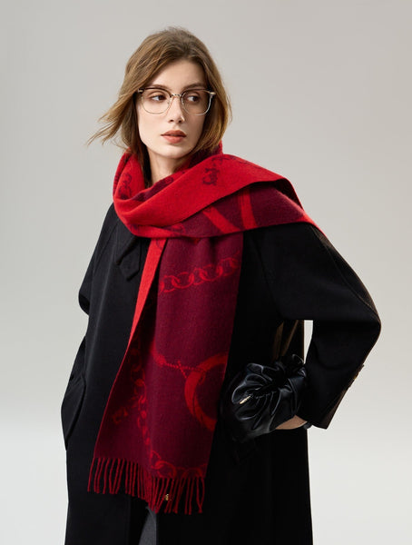 Modern Wool Scarf, Warm Winter Scarf, Holiday Women Scarf, Christmas Gifts for Her, Cold Weather Scarf, Fashion Scarf, Soft Cashmere Scarf for Girls, Elegant Designer Scarf-Grace Painting Crafts