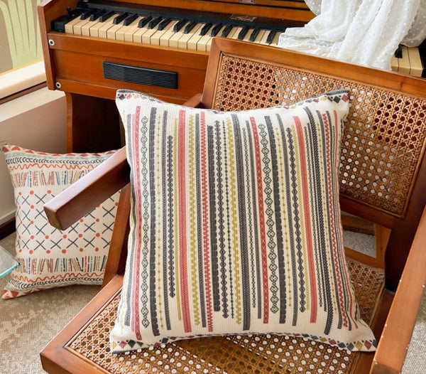 Decorative Throw Pillows for Dining Room, Bohemian Decorative Sofa Pillows, Geometric Modern Pillow Covers, Oriental Square Pillows for Couch-Grace Painting Crafts