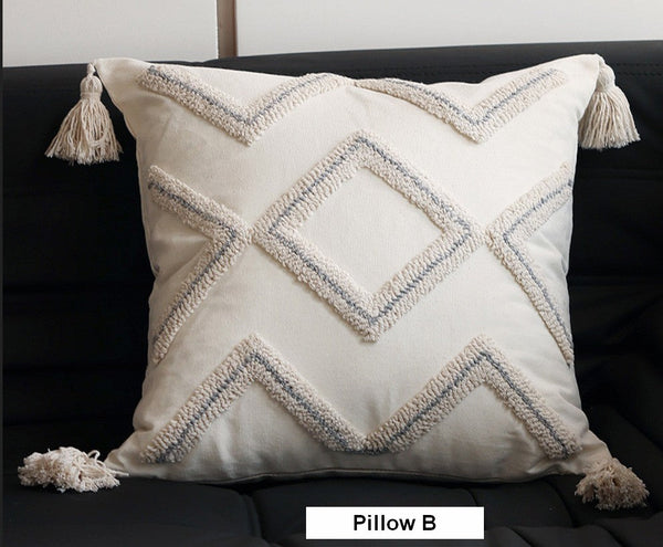Modern Decorative Pillows for Interior Design, Decorative Pillows for Bedroom, Square Modern Throw Pillows for Couch, Contemporary Modern Sofa Pillow Covers-Grace Painting Crafts