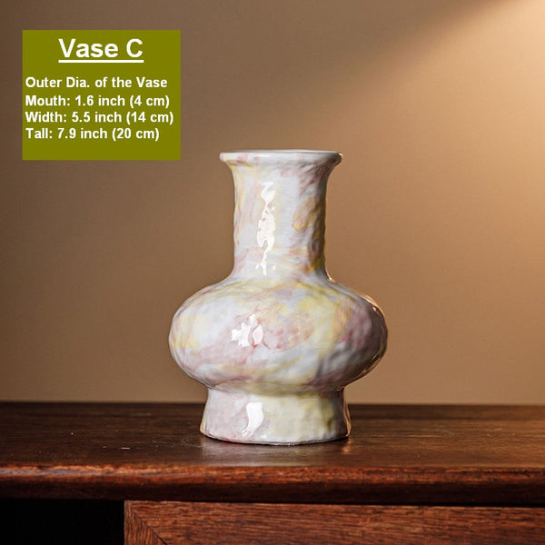 Handmade Water Holding Flower Vases, Modern Bouquet Flower Vases, Centerpiece on Dining Table, Large Flower Vase on Table, Pottery Flower Vases-Grace Painting Crafts