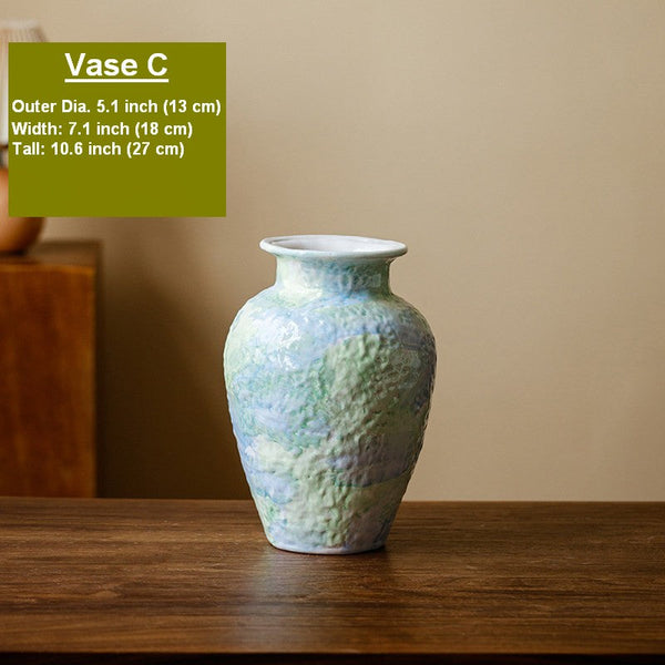 Modern Porcelain Flower Vases, Handmade Water Holding Flower Vases, Centerpiece on Dining Table, Ceramic Bouquet Vases, Flower Vases on Table-Grace Painting Crafts
