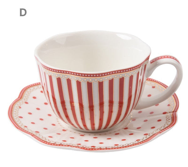 Unique Porcelain Cup and Saucer, Afternoon British Tea Cups, Creative Porcelain Tea Cup Saucer Set, Elegant Modern Ceramic Coffee Cups-Grace Painting Crafts
