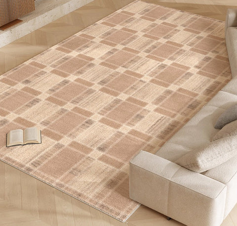 Contemporary Rugs for Bedroom, Abstract Modern Carpets for Living Room, Modern Rugs for Dining Room, Mid Century Modern Rugs Next to Bed-Grace Painting Crafts