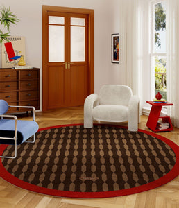 Geometric Modern Rugs for Living Room, Mid Century Circular Rugs for Bedroom, Abstract Contemporary Round Rugs under Chairs, Modern Rugs for Dining Room-Grace Painting Crafts