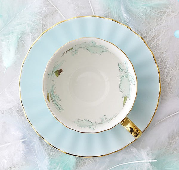Beautiful British Tea Cups, Unique Traditional Afternoon Tea Cup and Saucer, Elegant Ceramic Coffee Cups, Royal Porcelain Tea Cup Set-Grace Painting Crafts