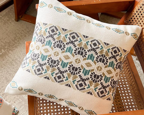 Geometric Modern Pillow Covers, Modern Square Pillows for Couch, Oriental Decorative Throw Pillows for Dining Room, Bohemian Decorative Sofa Pillows-Grace Painting Crafts