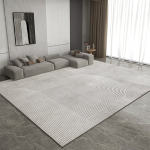 Extra Large Modern Rugs for Bedroom, Gray Contemporary Modern Rugs for Living Room, Geometric Modern Rug Placement Ideas for Dining Room-Grace Painting Crafts