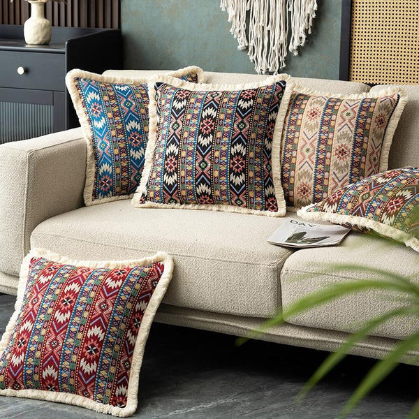 Large Bohemian Decorative Sofa Pillows for Living Room, Modern Geometric Pillows, Decorative Throw Pillows for Bedroom, Oriental Throw Pillow for Couch-Grace Painting Crafts