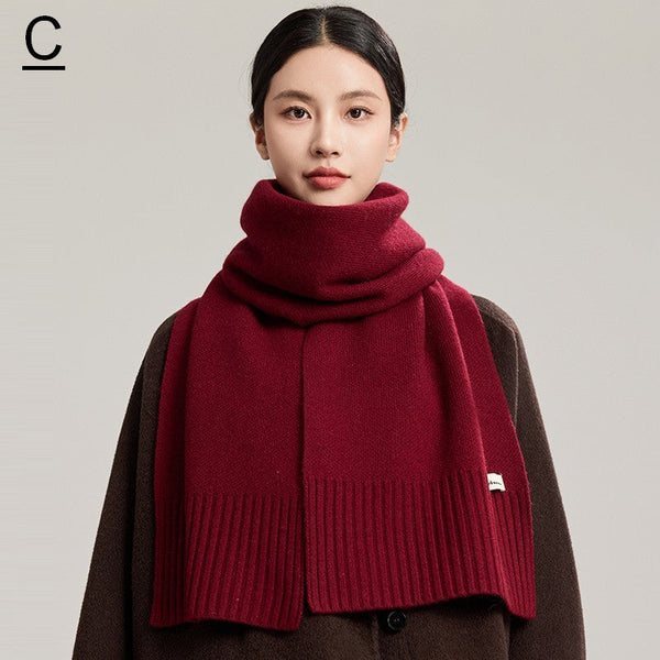 Casual Scarf for Women, Cold Weather Scarf, Fashion Designer Scarf, Red Winter Scarf, Modern Wool Scarf for Women, Soft Cashmere Scarf for Women-Grace Painting Crafts