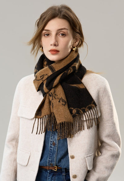 Cold Weather Scarf, Fashion Scarf, Soft Cashmere Scarf for Girls, Elegant Designer Scarf, Holiday Women Scarf, Christmas Gifts for Her, Modern Wool Scarf, Warm Winter Scarf-Grace Painting Crafts