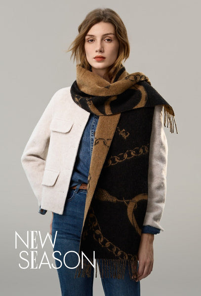 Cold Weather Scarf, Fashion Scarf, Soft Cashmere Scarf for Girls, Elegant Designer Scarf, Holiday Women Scarf, Christmas Gifts for Her, Modern Wool Scarf, Warm Winter Scarf-Grace Painting Crafts