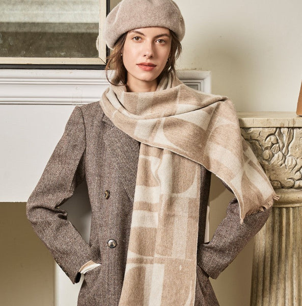 Cold Weather Scarf, Winter Scarf, Soft Cashmere Scarf for Women, Casual Scarf for Women, Modern Wool Scarf for Women, Fashion Designer Scarf-Grace Painting Crafts