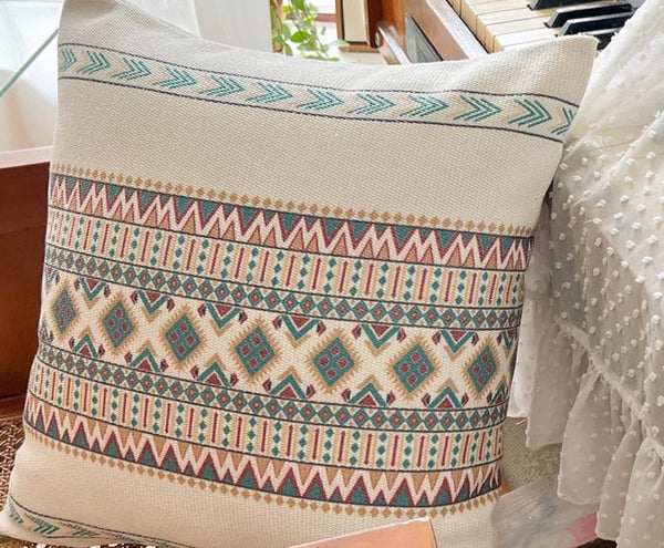 Modern Square Pillows for Couch, Bohemian Decorative Sofa Pillows, Geometric Modern Pillow Covers, Oriental Decorative Throw Pillows for Dining Room-Grace Painting Crafts