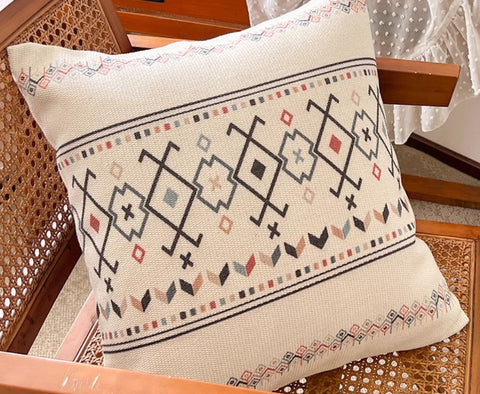 Decorative Throw Pillows for Dining Room, Bohemian Geometric Modern Pillows, Decorative Sofa Pillow Covers, Oriental Square Pillows for Couch-Grace Painting Crafts