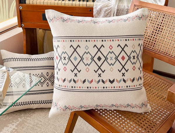 Decorative Throw Pillows for Dining Room, Bohemian Geometric Modern Pillows, Decorative Sofa Pillow Covers, Oriental Square Pillows for Couch-Grace Painting Crafts