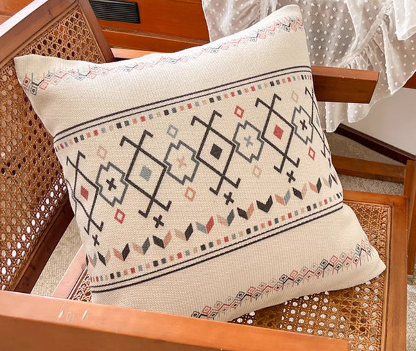 Decorative Throw Pillows for Dining Room, Bohemian Geometric Modern Pillows, Decorative Sofa Pillow Covers, Oriental Square Pillows for Couch-Grace Painting Crafts