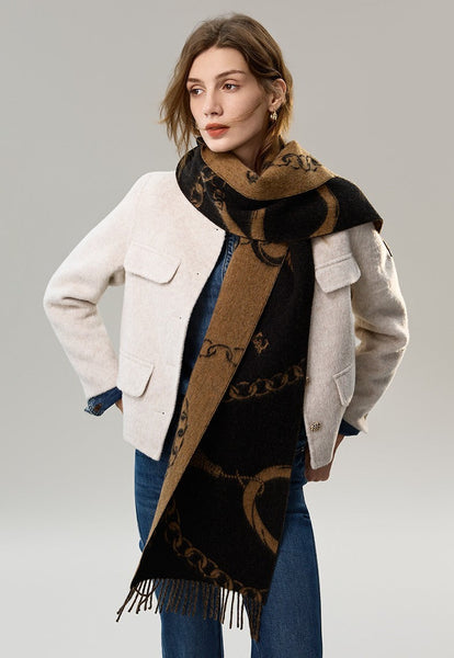 Cold Weather Scarf, Fashion Scarf, Soft Cashmere Scarf for Girls, Elegant Designer Scarf, Holiday Women Scarf, Christmas Gifts for Her, Modern Wool Scarf, Warm Winter Scarf-Grace Painting Crafts