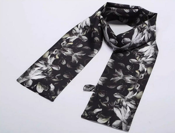 Lightweight Short Silk Scarf, Casual Silk Scarf Men, Mens Dress Silk Scarf, Short Silk Ascot Men, Silk Scarf For Blazer, Mens Summer Silk Scarf-Grace Painting Crafts