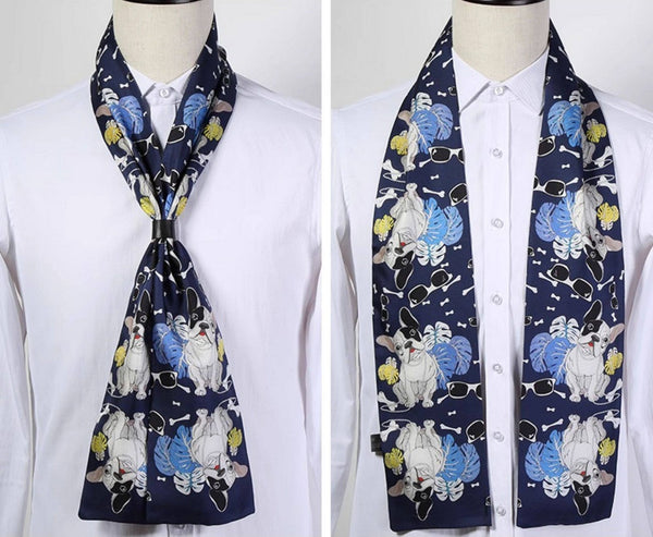 Short Silk Ascot Men, Silk Scarf For Blazer, Mens Summer Silk Scarf, Narrow Pure Silk Scarf, Short Silk Neckerchief Men, Soft Silk Short Scarf, Business Slim Silk Scarf, Mens Thin Silk Neck Scarf-Grace Painting Crafts