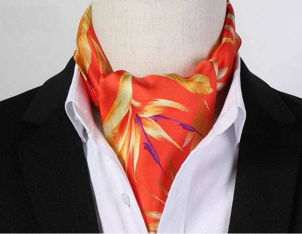 Narrow Pure Silk Scarf, Short Silk Neckerchief Men, Short Silk Ascot Men, Silk Scarf For Blazer, Mens Summer Silk Scarf, Soft Silk Short Scarf, Business Slim Silk Scarf, Mens Thin Silk Neck Scarf-Grace Painting Crafts