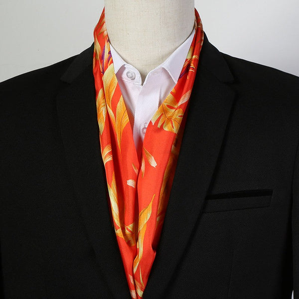 Narrow Pure Silk Scarf, Short Silk Neckerchief Men, Short Silk Ascot Men, Silk Scarf For Blazer, Mens Summer Silk Scarf, Soft Silk Short Scarf, Business Slim Silk Scarf, Mens Thin Silk Neck Scarf-Grace Painting Crafts