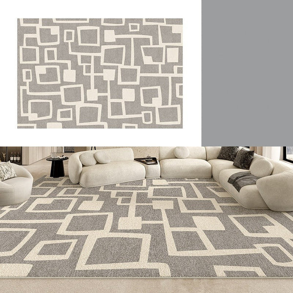 Large Geometric Rugs, Contemporary Area Rugs for Dining Room, Modern Rugs for Living Room, Gray Modern Rugs for Bedroom-Grace Painting Crafts
