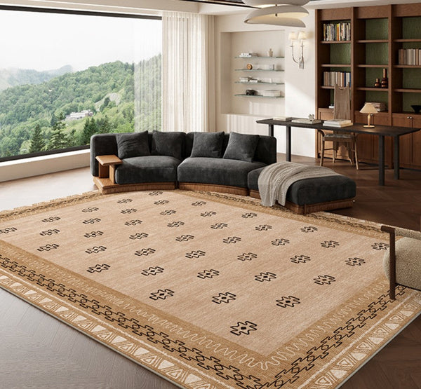Abstract Contemporary Modern Rugs, Modern Rugs for Dining Room, Geometric Contemporary Rugs Next to Bed, Mid Century Area Rugs for Living Room