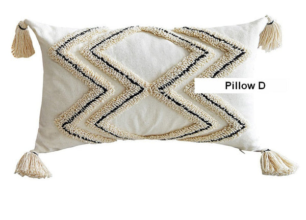 Beige Decorative Throw Pillows, Geometric Square Modern Throw Pillows for Couch, Contemporary Throw Pillow for Interior Design-Grace Painting Crafts