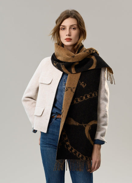 Cold Weather Scarf, Fashion Scarf, Soft Cashmere Scarf for Girls, Elegant Designer Scarf, Holiday Women Scarf, Christmas Gifts for Her, Modern Wool Scarf, Warm Winter Scarf-Grace Painting Crafts