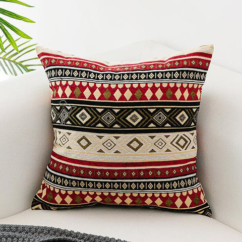 Bohemian Decorative Sofa Pillows, Extra Large Geometric Pattern Chenille Throw Pillows, Oriental Throw Pillow for Couch-Grace Painting Crafts