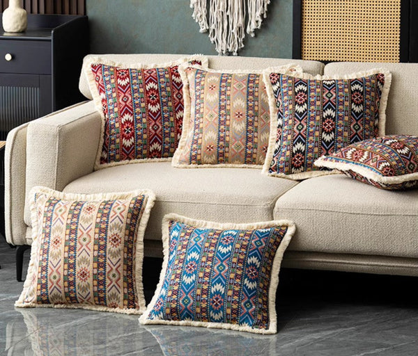 Large Bohemian Decorative Sofa Pillows for Living Room, Modern Geometric Pillows, Decorative Throw Pillows for Bedroom, Oriental Throw Pillow for Couch-Grace Painting Crafts