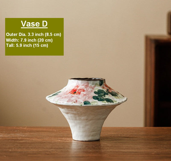 Flower Vases on Table, Handmade Water Holding Flower Vases, Centerpiece on Dining Table, Modern Porcelain Flower Vases, Ceramic Bouquet Vases-Grace Painting Crafts