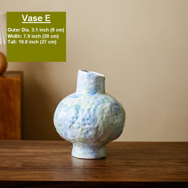 Modern Porcelain Flower Vases, Handmade Water Holding Flower Vases, Centerpiece on Dining Table, Ceramic Bouquet Vases, Flower Vases on Table-Grace Painting Crafts