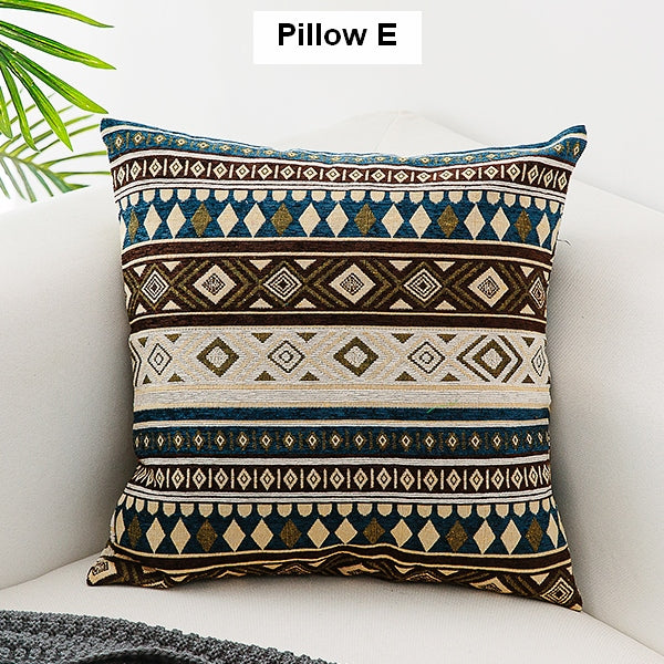 Large Geometric Pattern Chenille Throw Pillow for Couch, Bohemian Decorative Sofa Pillows, Modern Decorative Throw Pillows-Grace Painting Crafts