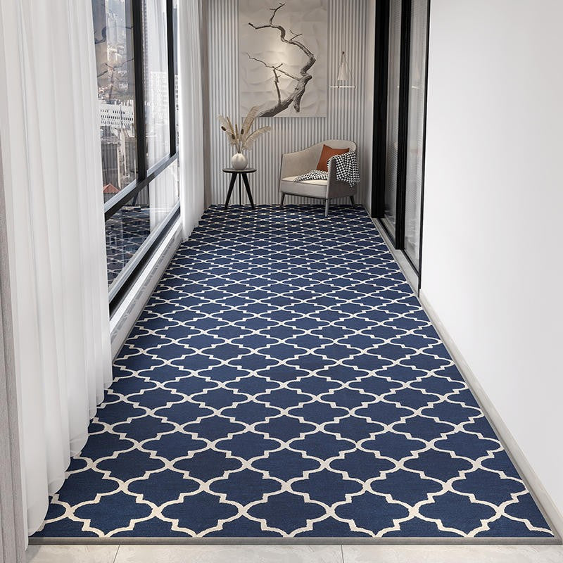Kitchen Runner Rugs, Modern Long Hallway Runners, Entrance Hallway Runners, Long Narrow Blue Runner Rugs, Contemporary Entryway Runner Rug Ideas-Grace Painting Crafts