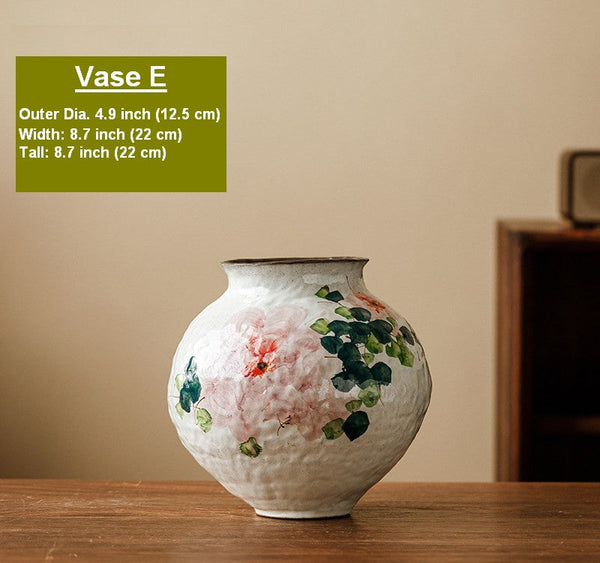 Modern Porcelain Flower Vases, Flower Vases on Table, Handmade Water Holding Flower Vases, Centerpiece on Dining Table, Ceramic Bouquet Vases-Grace Painting Crafts