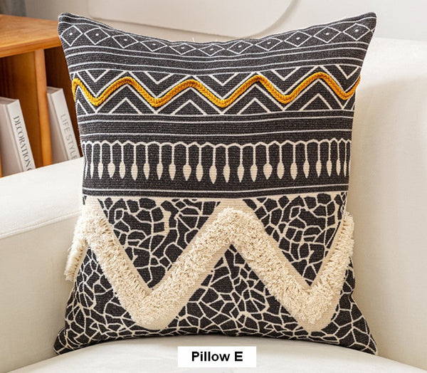 Decorative Throw Pillows for Couch, Geometric Modern Pillow Covers, Oriental Square Pillows for Bedroom, Bohemian Decorative Sofa Pillows-Grace Painting Crafts