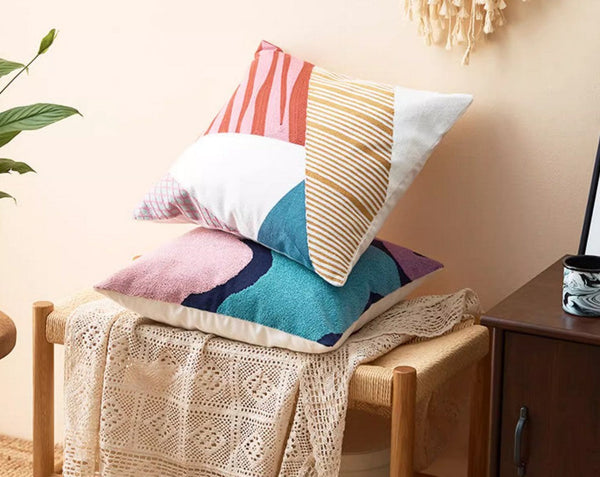 Large Modern Sofa Cushion, Decorative Pillow Covers, Modern Pillows for Couch, Abstract Decorative Throw Pillows for Living Room-Grace Painting Crafts