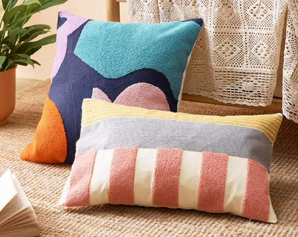 Large Modern Sofa Cushion, Decorative Pillow Covers, Modern Pillows for Couch, Abstract Decorative Throw Pillows for Living Room-Grace Painting Crafts