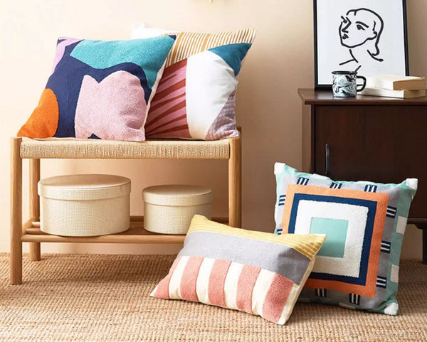 Large Modern Sofa Cushion, Decorative Pillow Covers, Modern Pillows for Couch, Abstract Decorative Throw Pillows for Living Room-Grace Painting Crafts