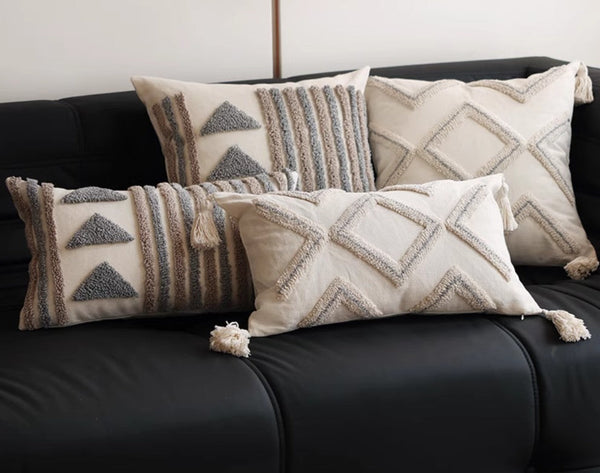 Modern Decorative Pillows for Interior Design, Decorative Pillows for Bedroom, Square Modern Throw Pillows for Couch, Contemporary Modern Sofa Pillow Covers-Grace Painting Crafts
